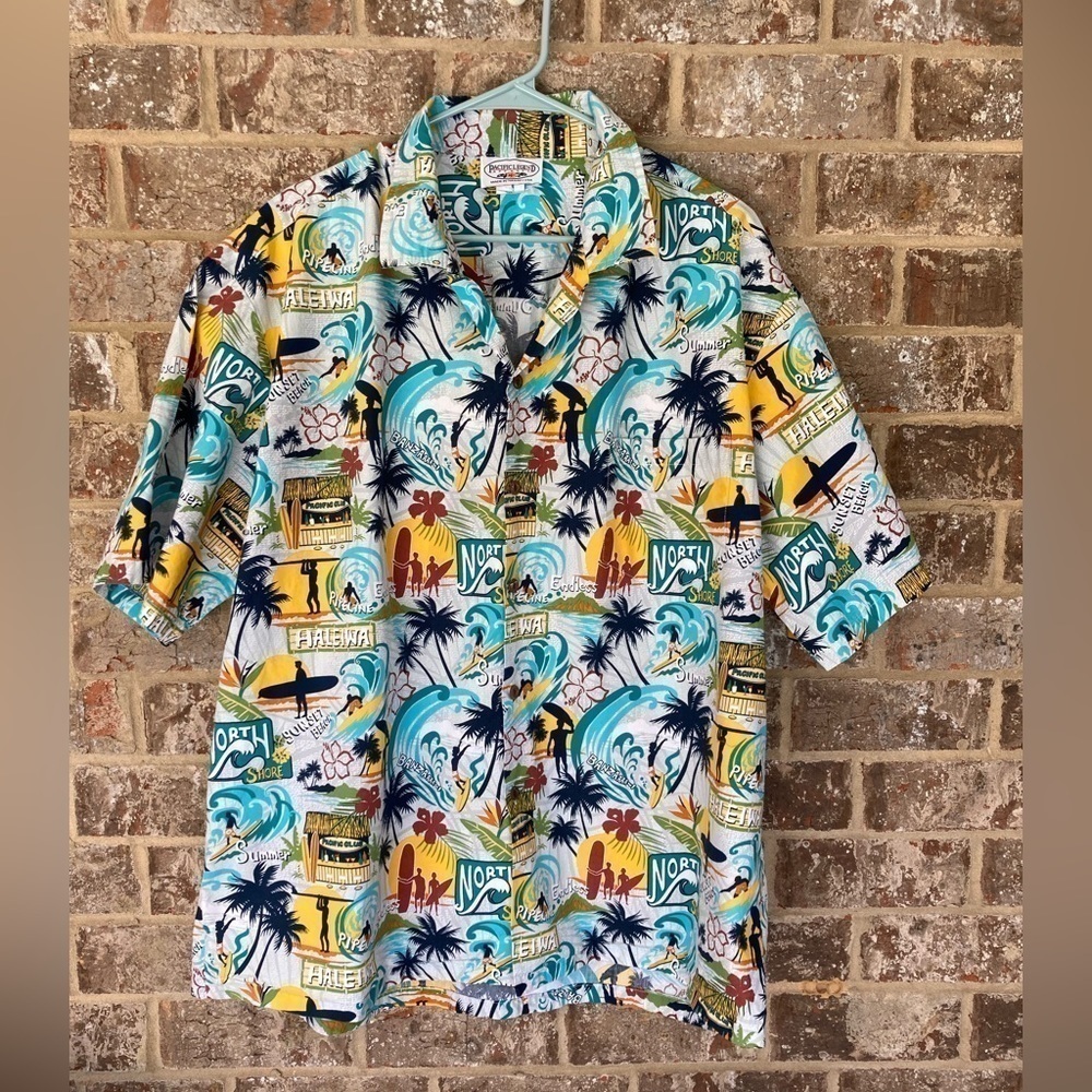 Vtg 80’s North Shore Pacific Legend Apparel Hawaiian Aloha Shirt Men 2XL
